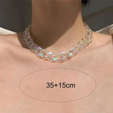 Short Necklace Stylish Ornament Rust Resistant Resin Hip-hop