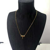 Dragonfly Spring Link Chain Necklace 925 Sterling Silver Fine Jewelry