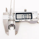 Sterling Silver Tiger Tooth Necklace Chain Bohemia Jewelry Gift