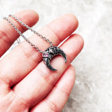 Sterling Silver Tiger Tooth Necklace Chain Bohemia Jewelry Gift