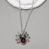 Y2k Crystal Drip Pendant Necklace Halloween Jewelry