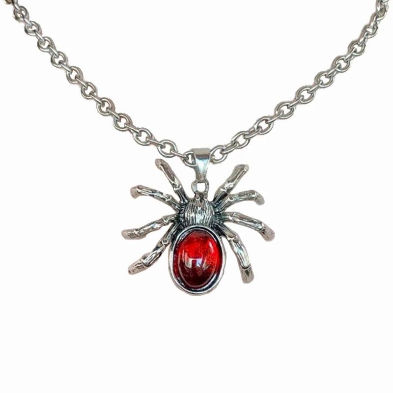 Y2k Crystal Drip Pendant Necklace Halloween Jewelry