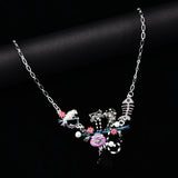 Enamel Metal Cat Bird Fish Necklaces & Pendants Choker Wedding Jewelry