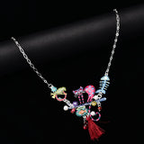 Enamel Metal Cat Bird Fish Necklaces & Pendants Choker Wedding Jewelry