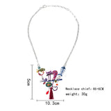 Enamel Metal Cat Bird Fish Necklaces & Pendants Choker Wedding Jewelry
