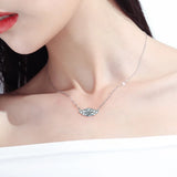 Zircon Eye Pendant Necklace S925 Sterling Silver