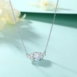 Zircon Eye Pendant Necklace S925 Sterling Silver