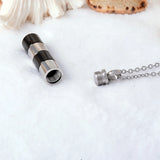Stainless Steel Cylinder Waterproof Cremation Pendant Necklace