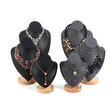 Wooden Necklace Display Rack Portrait Jewelry Counter Props