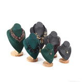 Wooden Necklace Display Rack Portrait Jewelry Counter Props