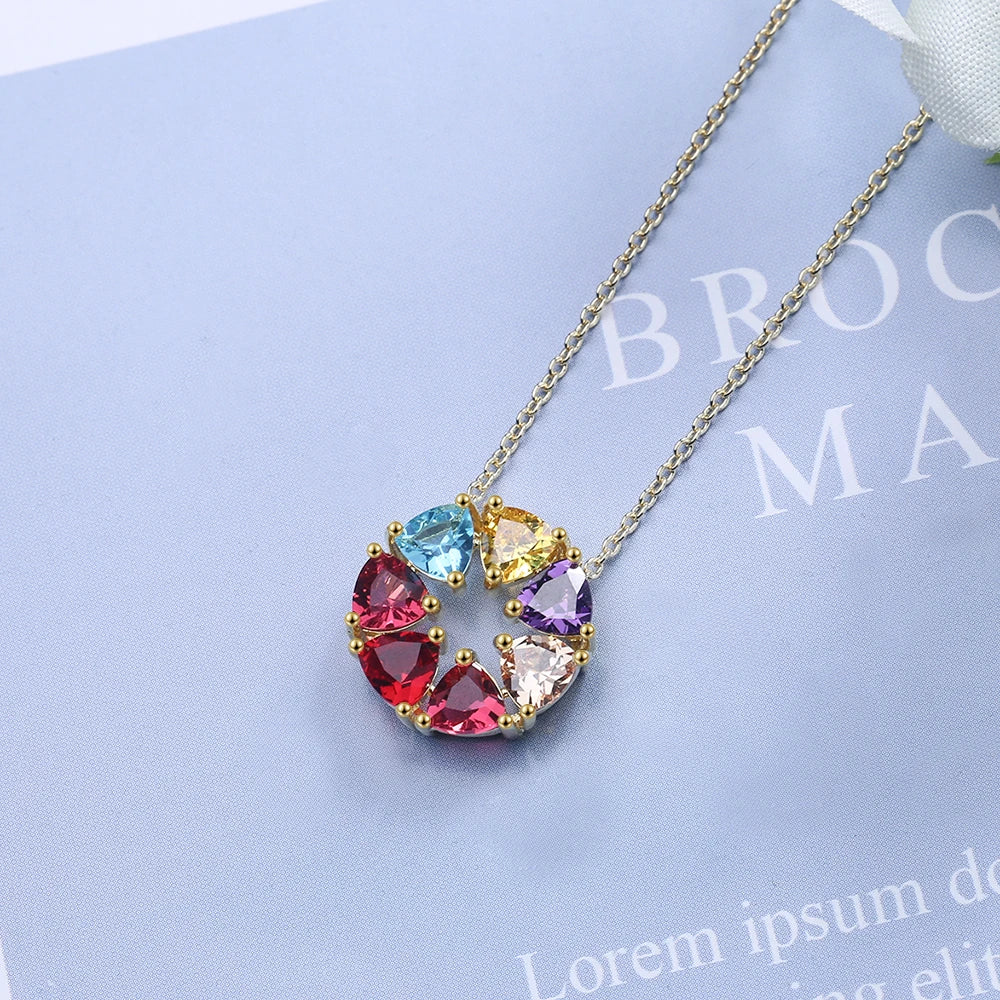Colorful Diamond Short Clavicle Chain Necklace for Women