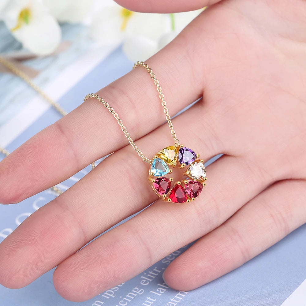 Colorful Diamond Short Clavicle Chain Necklace for Women