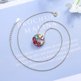 Colorful Diamond Short Clavicle Chain Necklace for Women