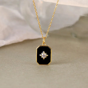 925 Silver Star Zircon Clavicle Chain Necklace