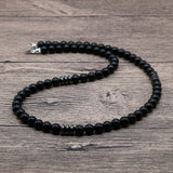 Teal Magnesite Turquoise & Red Coral Men's Beaded Necklace