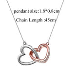 Sister in Law Friendship Gift Double Circle Chain Necklaces for Women