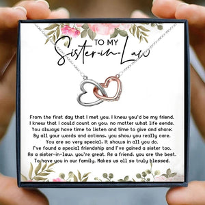 Sister in Law Friendship Gift Double Circle Chain Necklaces for Women