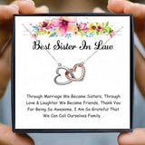 Sister in Law Friendship Gift Double Circle Chain Necklaces for Women