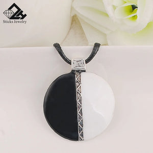 Enamel Round Necklace for Women
