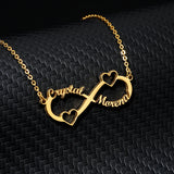 Personalized Stainless Steel Infinity Necklace 1-4 Name Jewelry Heart Pendant