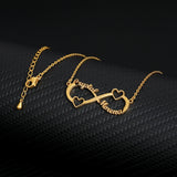 Personalized Stainless Steel Infinity Necklace 1-4 Name Jewelry Heart Pendant