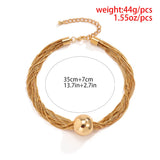 Exaggerated Punk Multi-layer Chain Stacking Necklace for Women