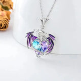 Purple Crystal Necklace for Women Dropship