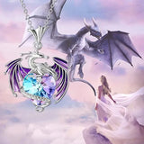 Purple Crystal Necklace for Women Dropship