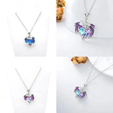 Purple Crystal Necklace for Women Dropship