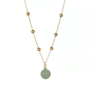 Women's Hetian Jade Pendant Choker Necklace