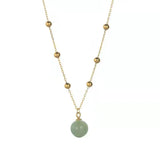 Women's Hetian Jade Pendant Choker Necklace