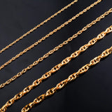 Punk Stainless Steel Twist Link Chain Necklace