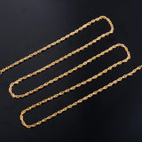 Punk Stainless Steel Twist Link Chain Necklace