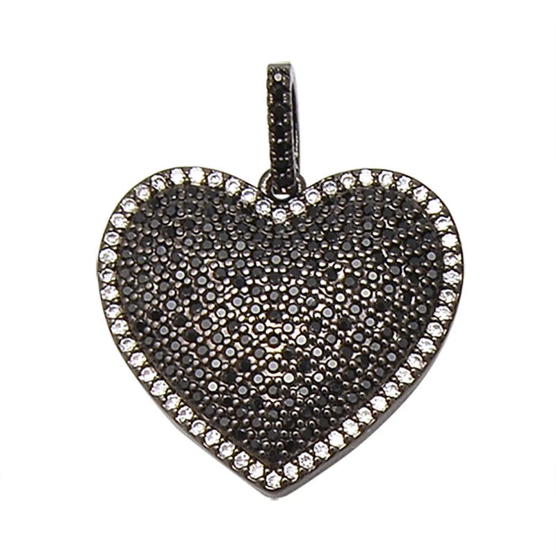 Heart Pendant Necklace & Earrings Set Zircon Jewelry Supplies
