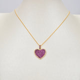 Heart Pendant Necklace & Earrings Set Zircon Jewelry Supplies