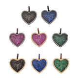 Heart Pendant Necklace & Earrings Set Zircon Jewelry Supplies