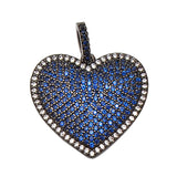 Heart Pendant Necklace & Earrings Set Zircon Jewelry Supplies
