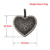 Heart Pendant Necklace & Earrings Set Zircon Jewelry Supplies