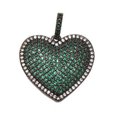 Heart Pendant Necklace & Earrings Set Zircon Jewelry Supplies