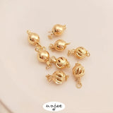 Gold Spherical Hollow Lantern Flower Ball Buckle for DIY Jewelry