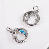 Star Moon Pendant Mini Rhinestone Necklace Pendant