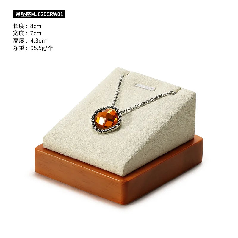 Wooden Necklace Pendant Jewelry Stand Earrings Display