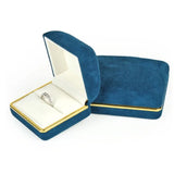 Blue Velvet Necklace/Ring Box 7.2x6.6x5cm