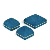 Blue Velvet Necklace/Ring Box 7.2x6.6x5cm