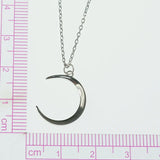 S925 Sterling Silver Moon Necklace Wild Crescent Pendant