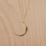 S925 Sterling Silver Moon Necklace Wild Crescent Pendant