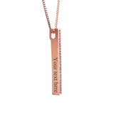Customizable Text Necklace Bamboo Chain Jewelry