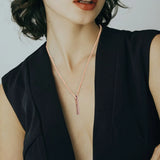 Customizable Text Necklace Bamboo Chain Jewelry