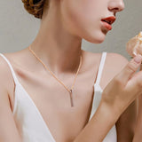 Customizable Text Necklace Bamboo Chain Jewelry