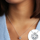 Cube Pendant Necklace for Women